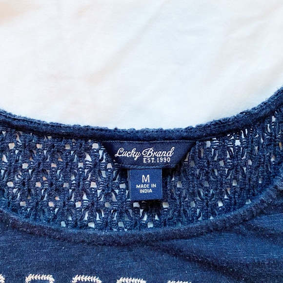 Lucky Brand Women’s Medium Navy Blue Shirt - Picture 3 of 8